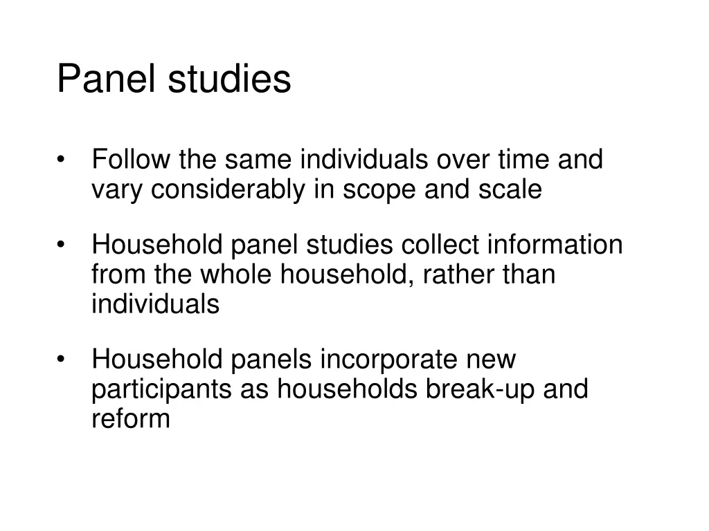 panel studies