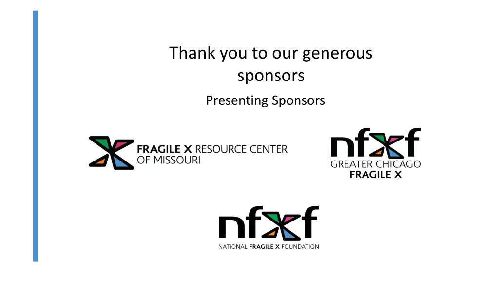 thank you to our generous sponsors