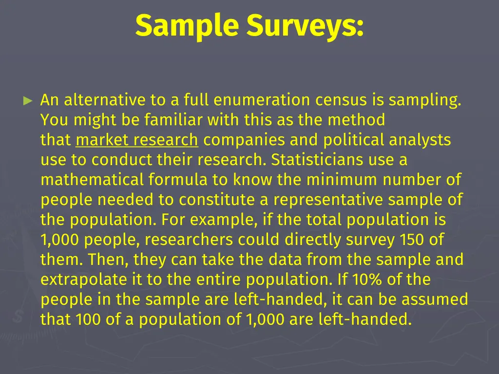 sample surveys