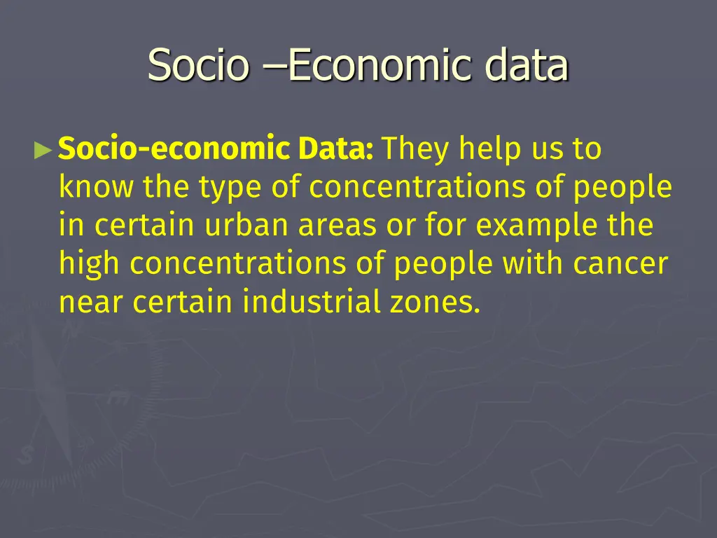 socio economic data