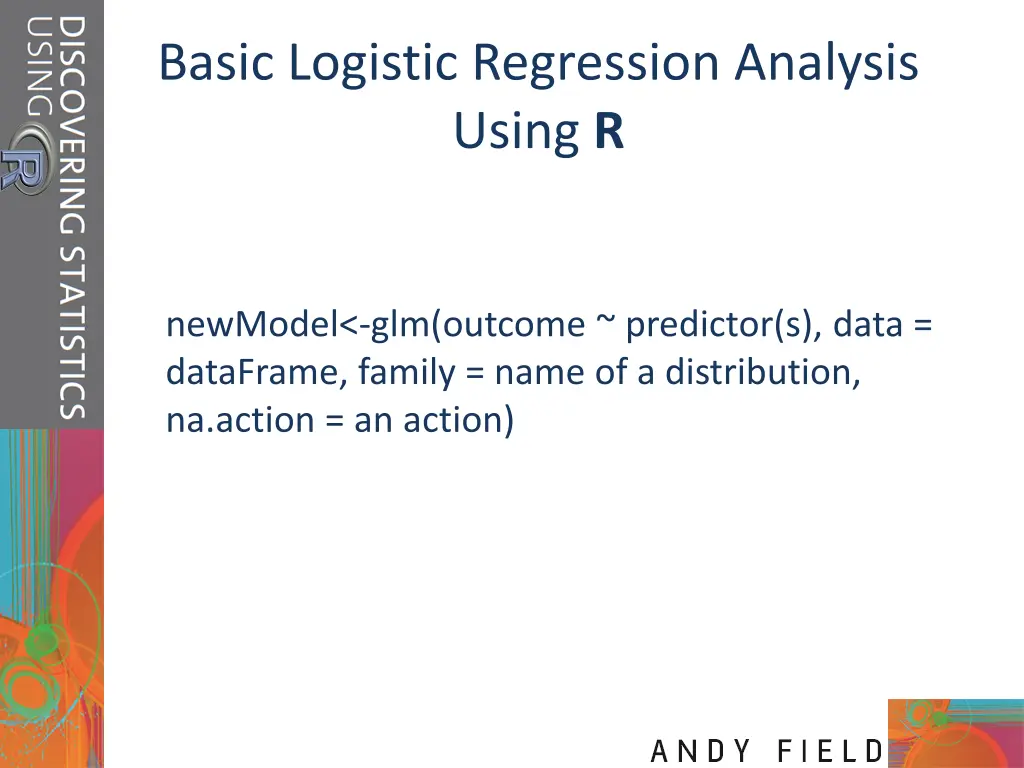 basic logistic regression analysis using r