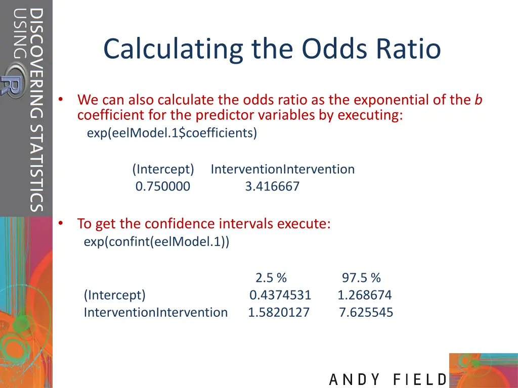 calculating the odds ratio