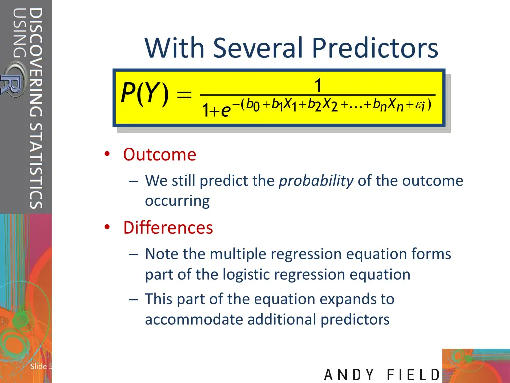 with several predictors x b b e