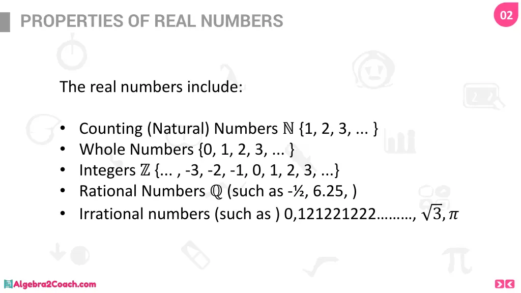 properties of real numbers 1