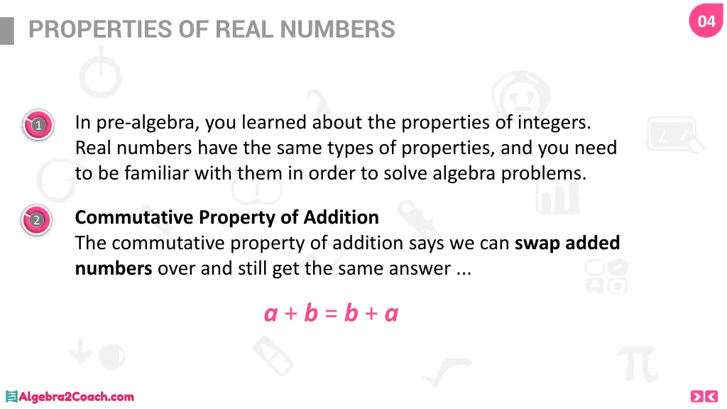 properties of real numbers 3