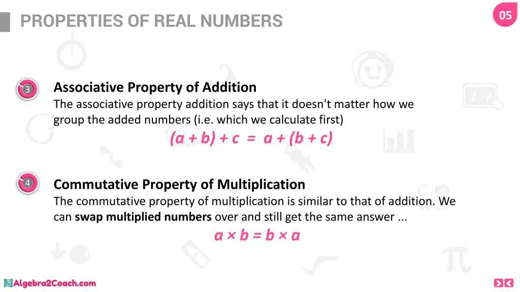 properties of real numbers 4