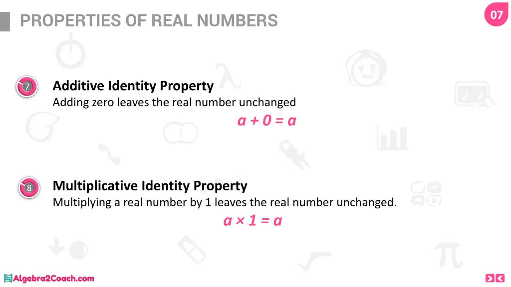 properties of real numbers 6