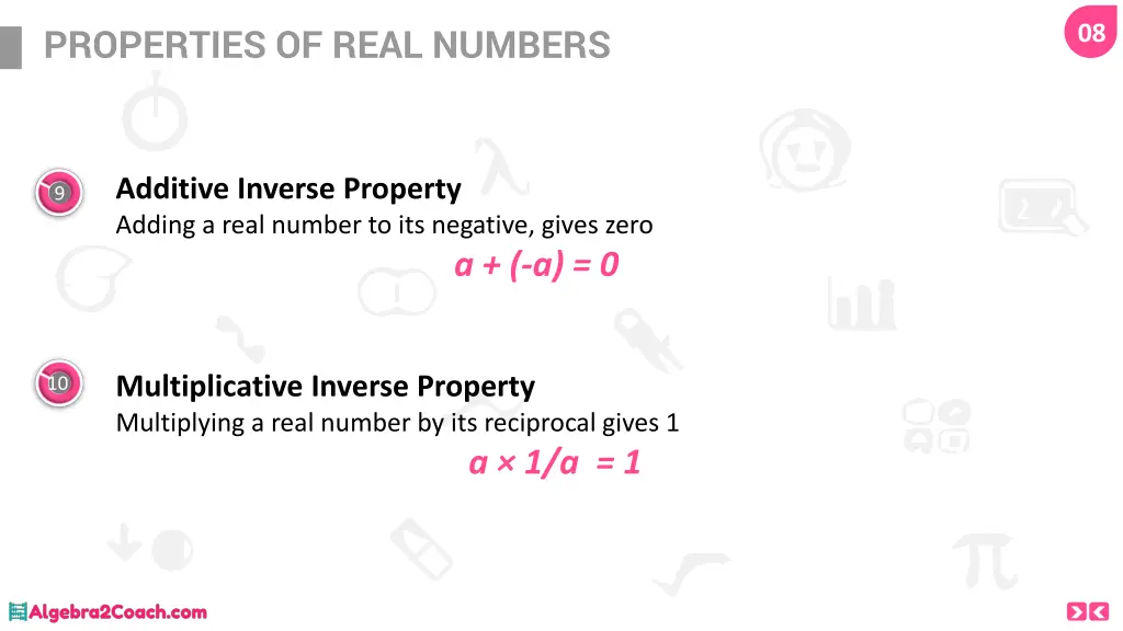 properties of real numbers 7