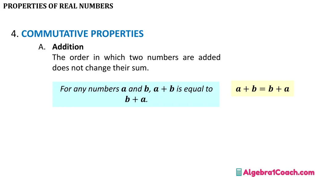 properties of real numbers 14