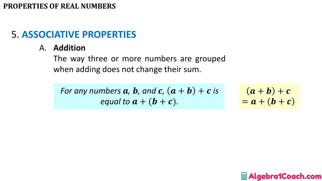 properties of real numbers 16