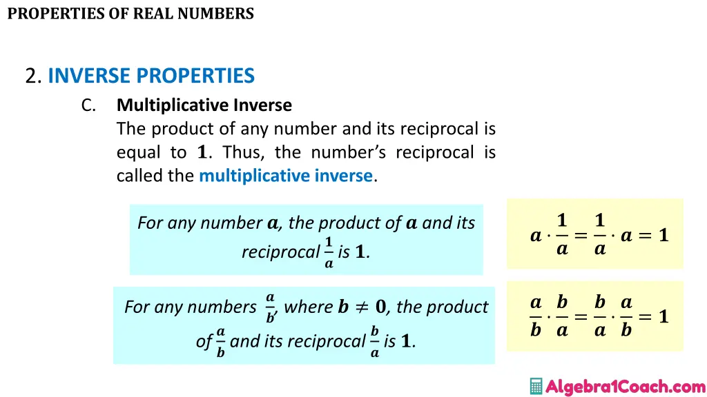 properties of real numbers 6