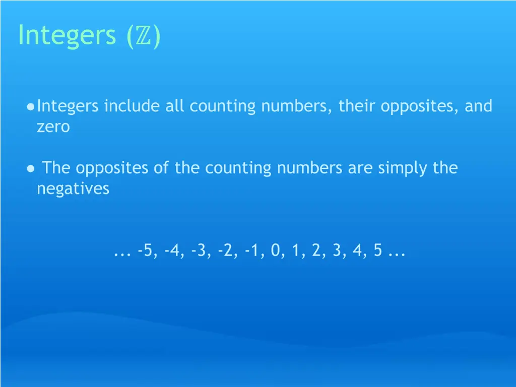 integers
