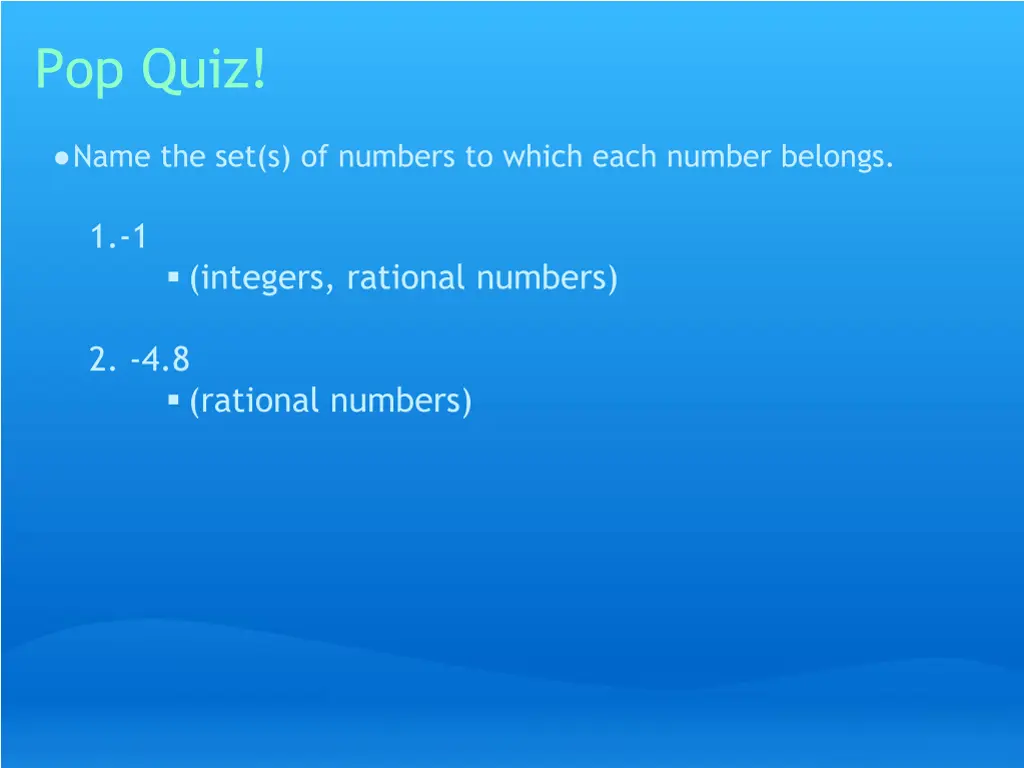 pop quiz 3