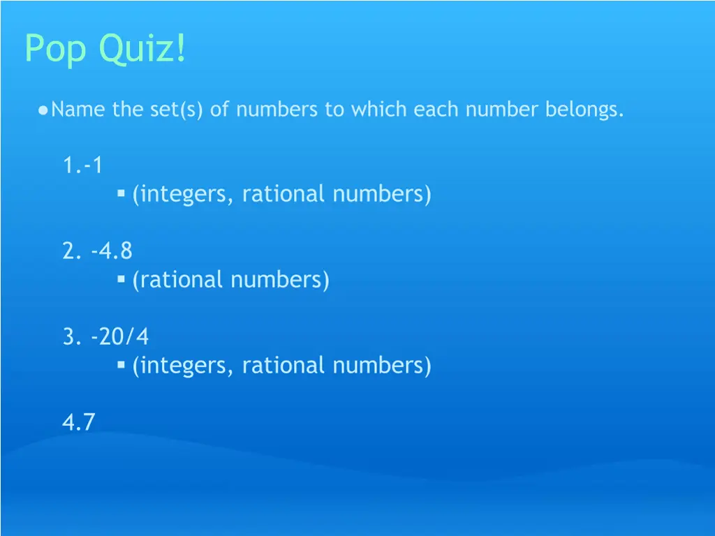 pop quiz 6