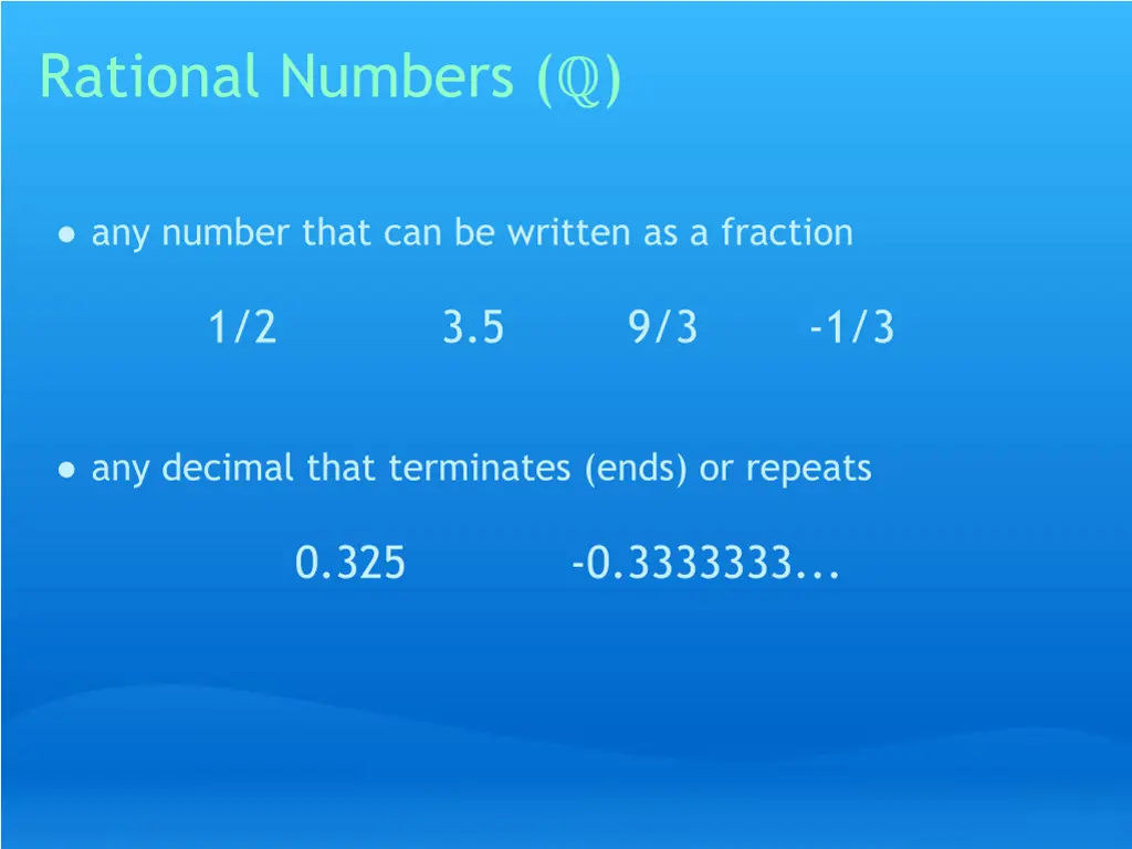rational numbers