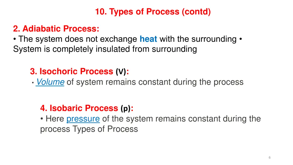 10 types of process contd