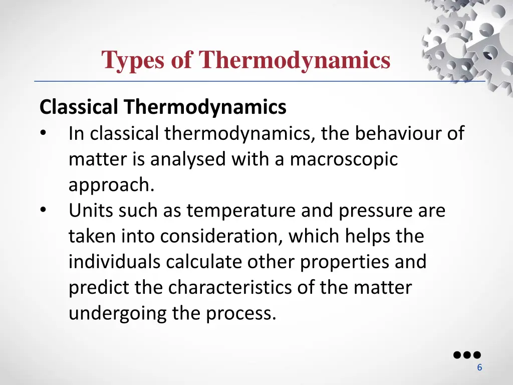 types of thermodynamics