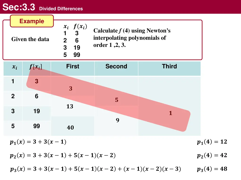 sec 3 3 divided differences 13