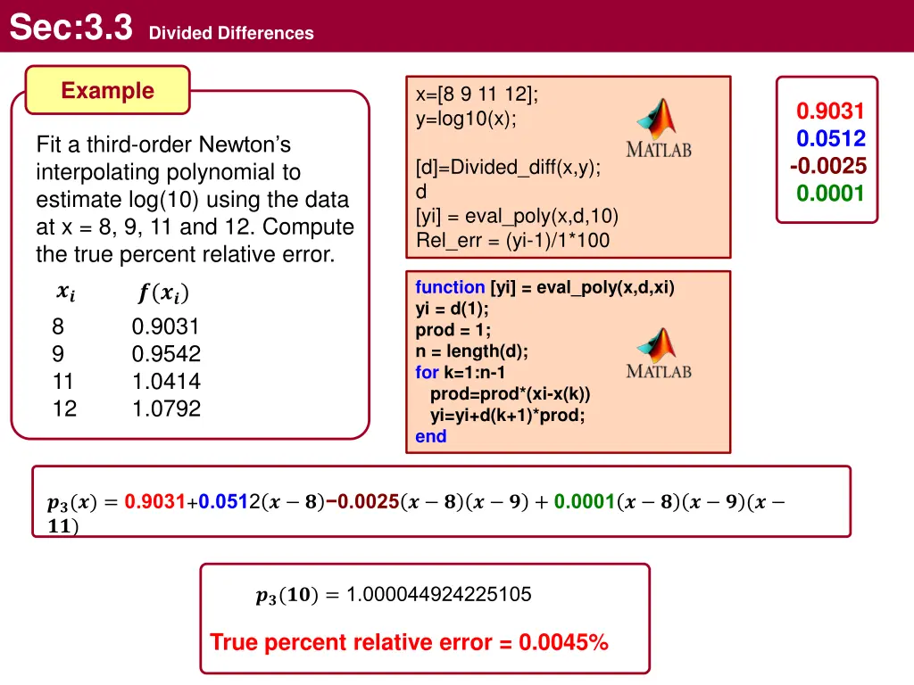 sec 3 3 divided differences 16
