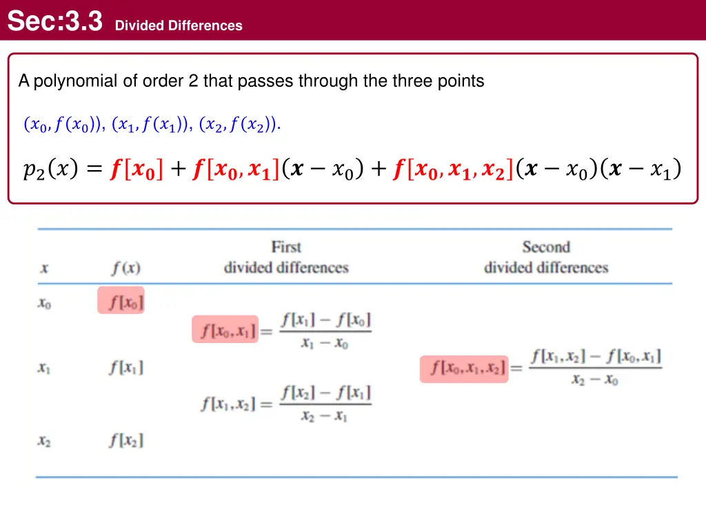 sec 3 3 divided differences 6