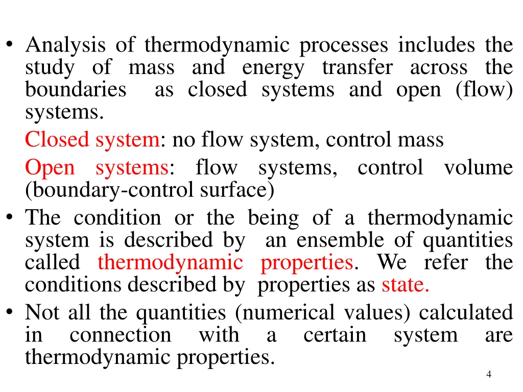 analysis of thermodynamic processes includes