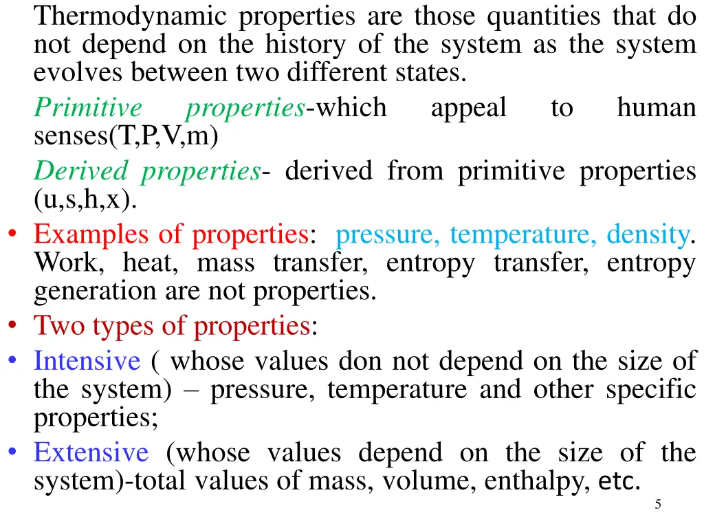 thermodynamic properties are those quantities