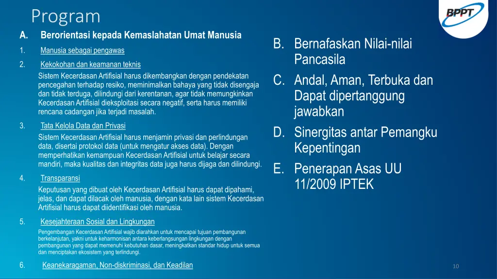 program berorientasi kepada kemaslahatan umat