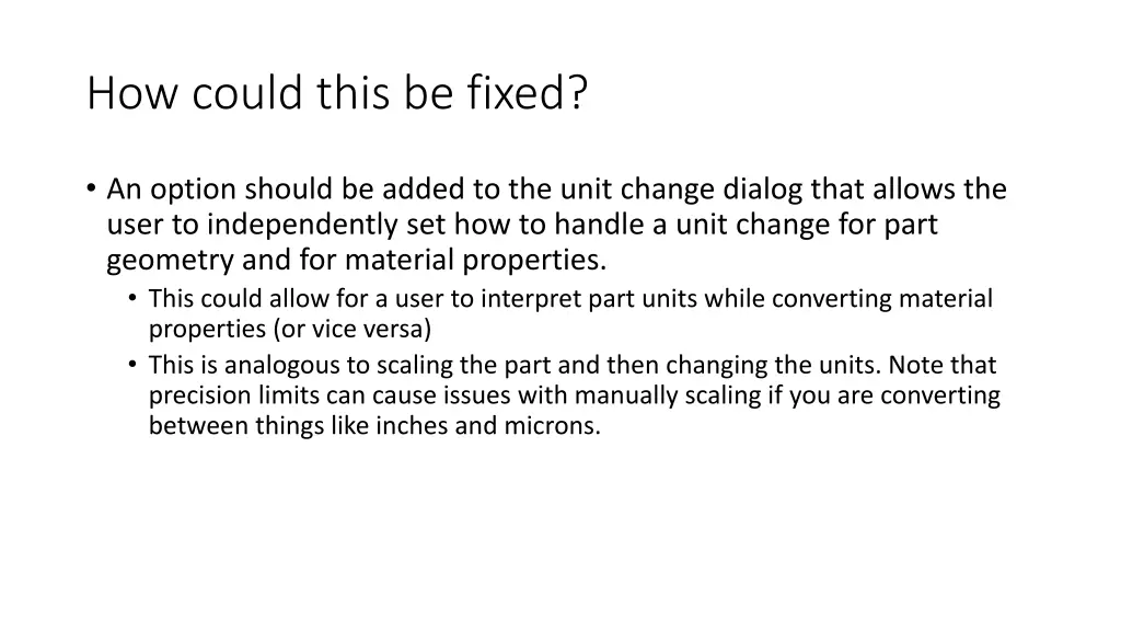 how could this be fixed
