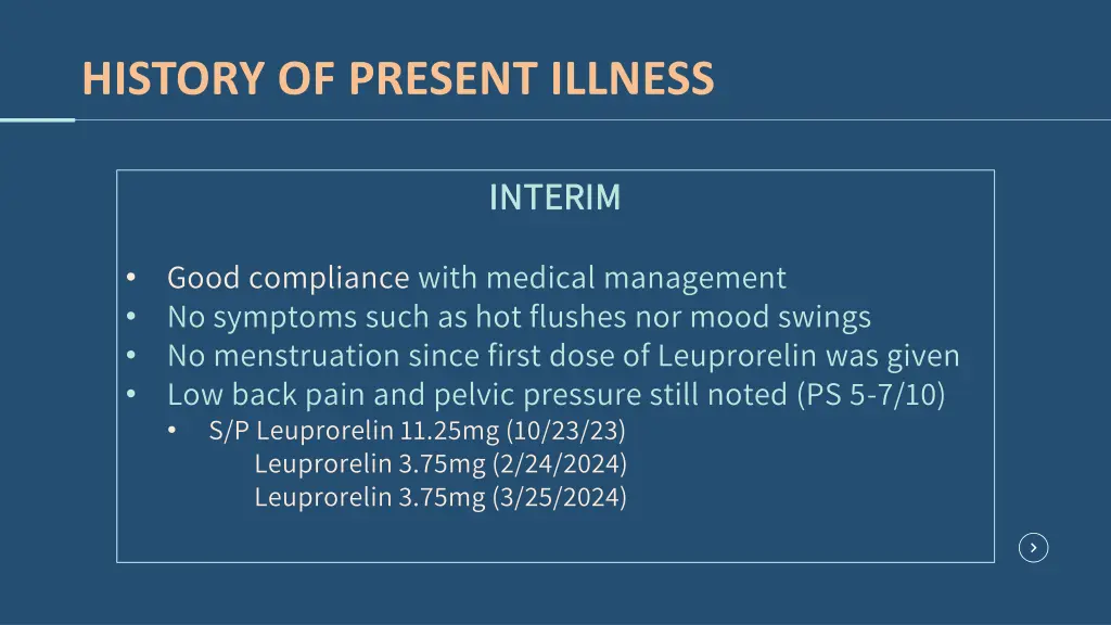 history of present illness 5