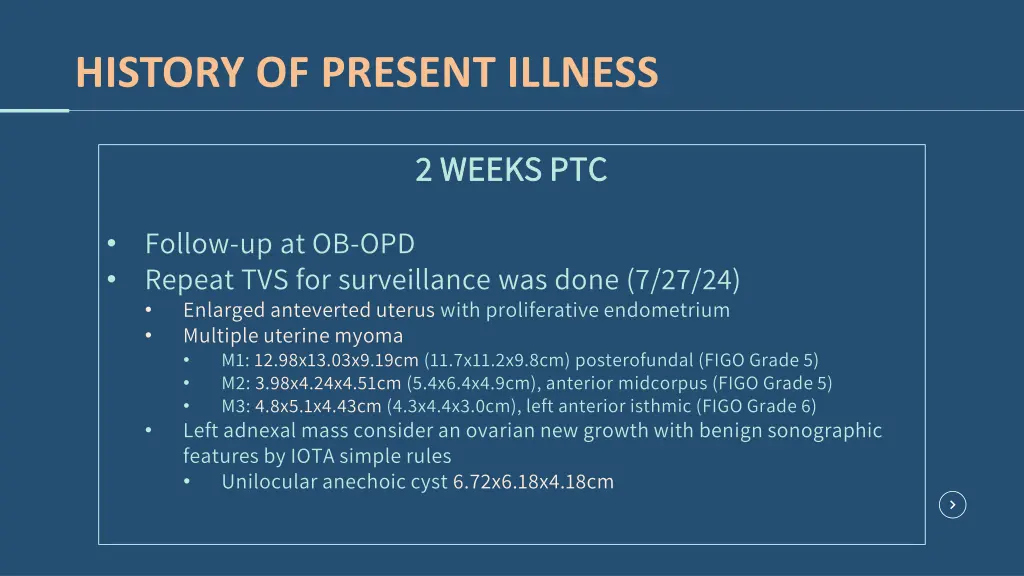 history of present illness 8
