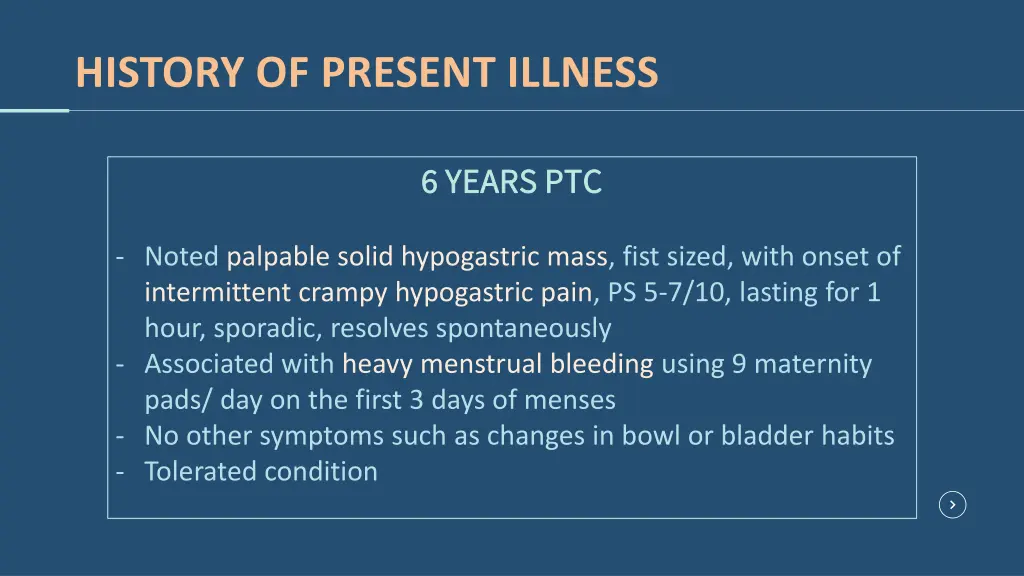 history of present illness