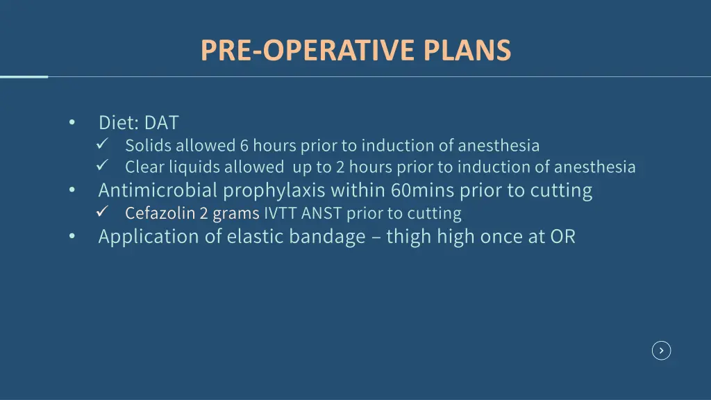 pre operative plans 1