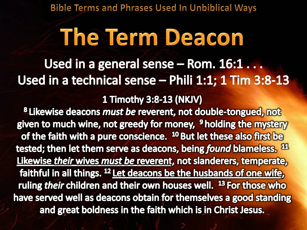 used in a general sense rom 16 1 used 1