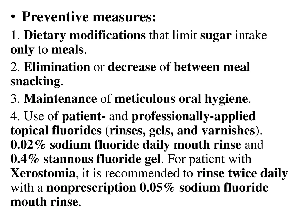 preventive measures 1 dietary modifications that
