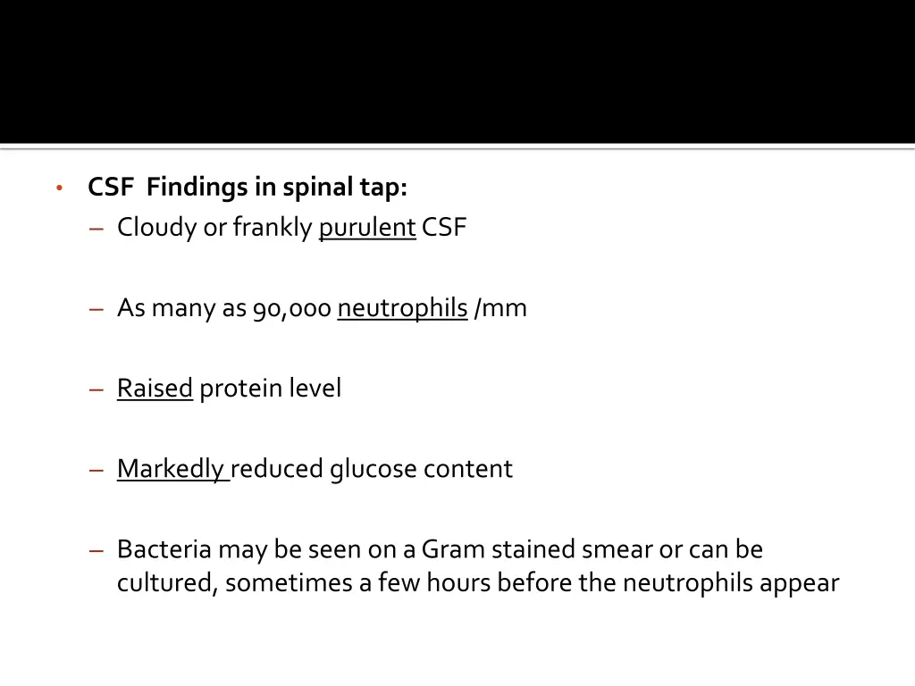 csf findings in spinal tap cloudy or frankly