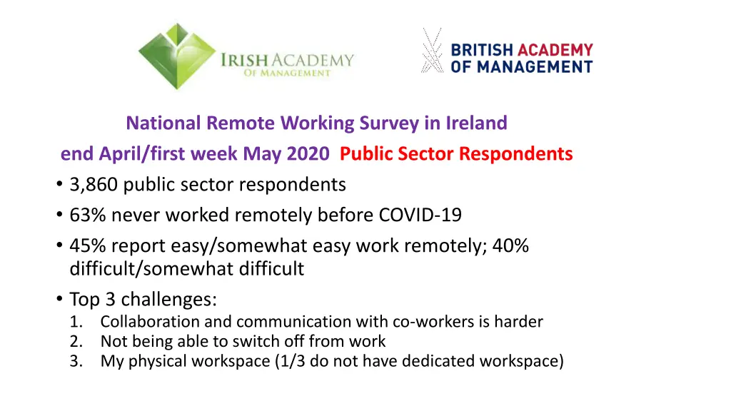 national remote working survey in ireland