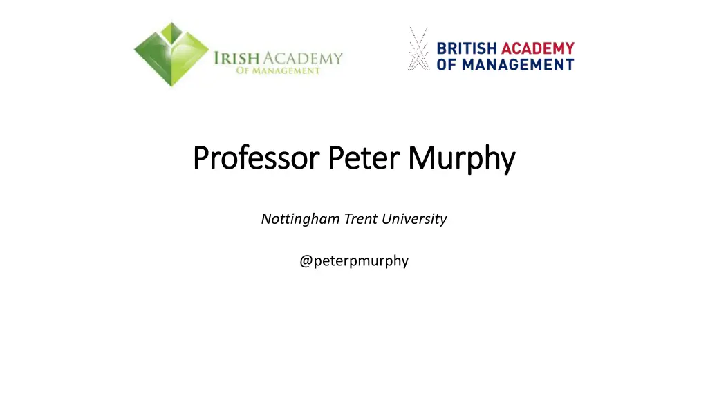 professor peter murphy professor peter murphy