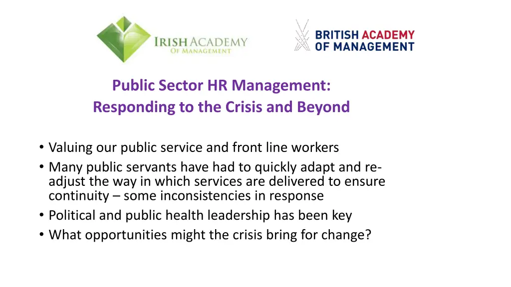 public sector hr management responding