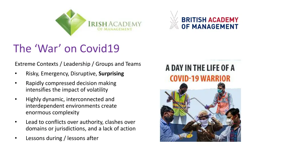 the war on covid19