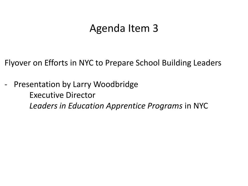 agenda item 3
