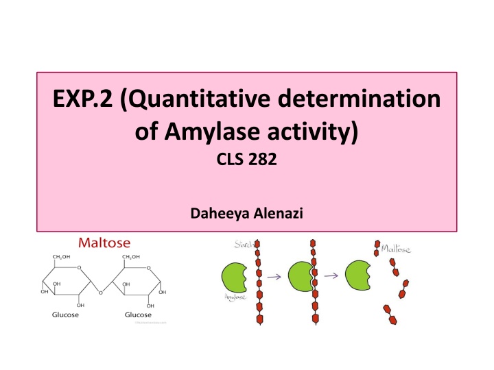 exp 2 quantitative determination of amylase