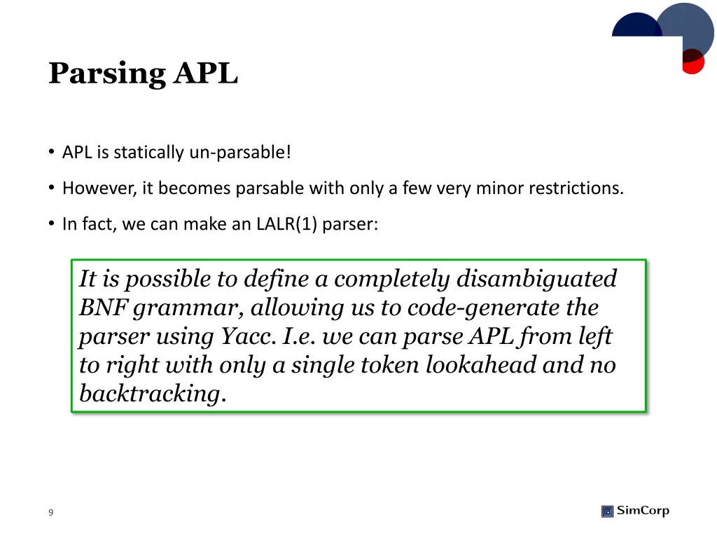 parsing apl