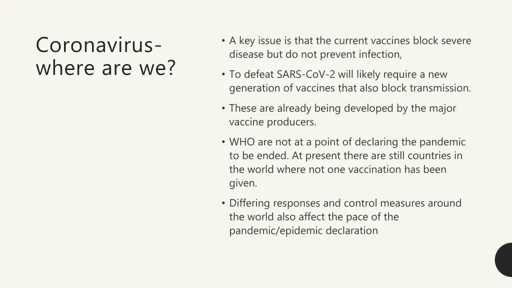 coronavirus where are we 1