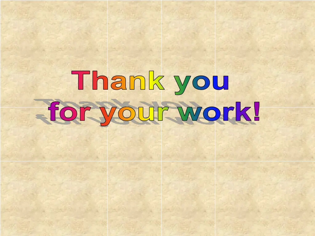 thank you for your work