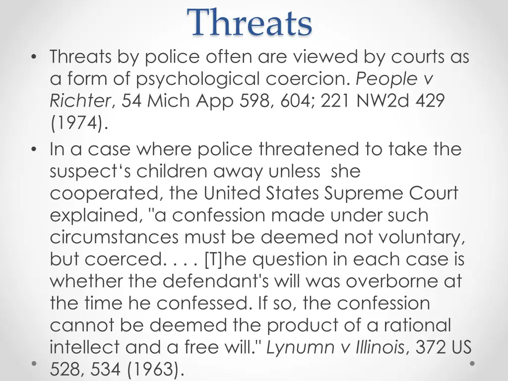 threats