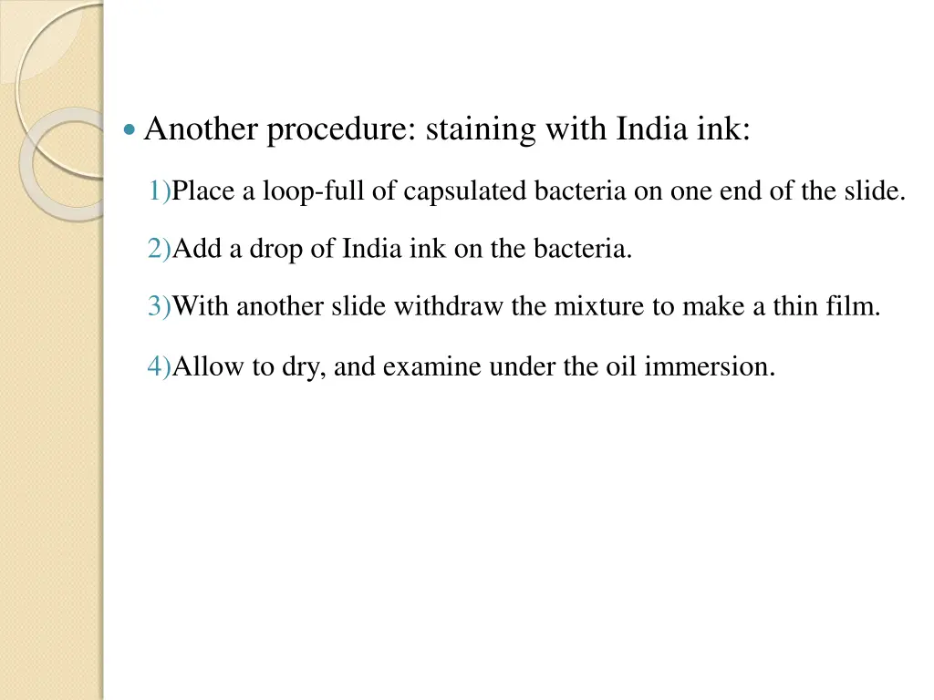 another procedure staining with india ink