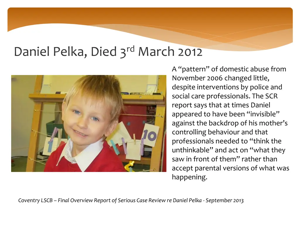 daniel pelka died 3 rd march 2012