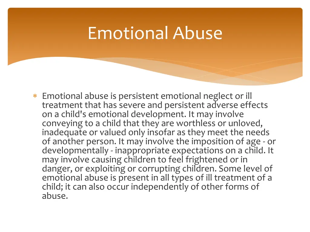 emotional abuse