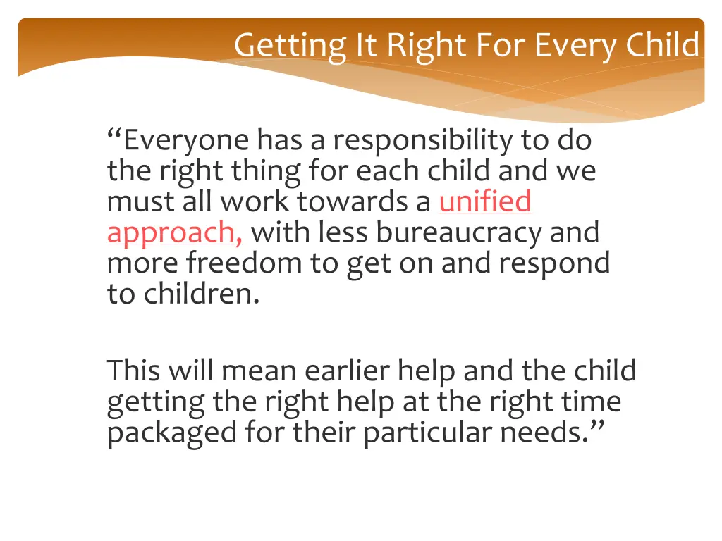 getting it right for every child