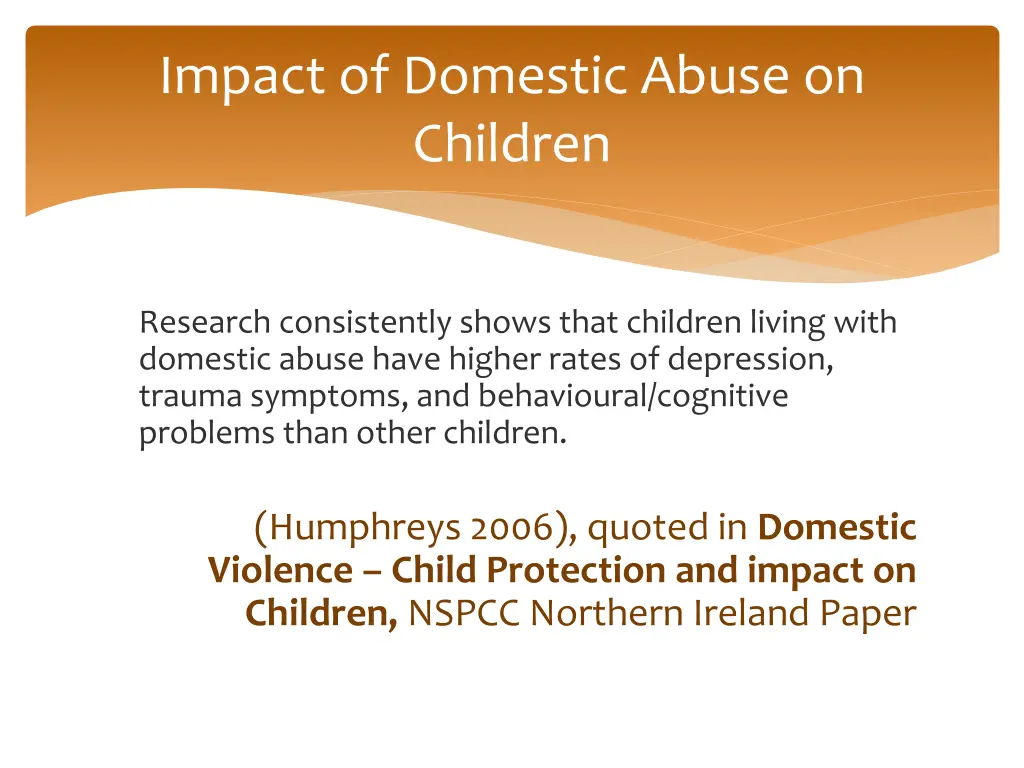 impact of domestic abuse on children 1
